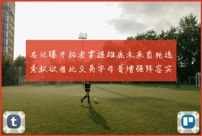 名记曝开拓者掌握雄鹿未来首轮选秀权欲借此交易字母哥增强阵容实力